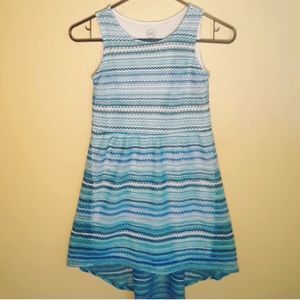 WONDER NATION Fit and Flare Dress Blue Girls 7/8